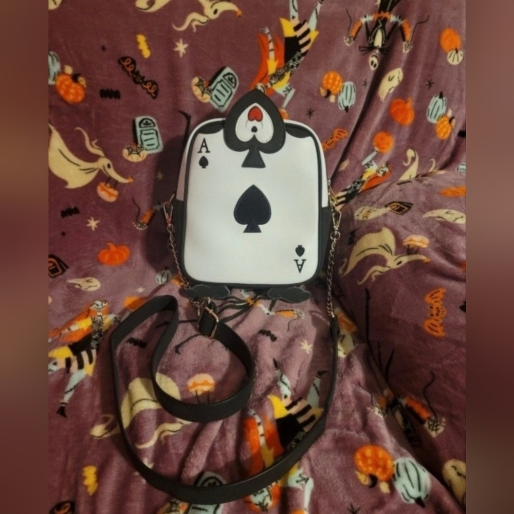 Loungefly Disney Alice In Wonderland Ace Of spades crossbody purse